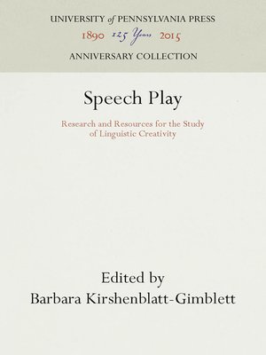 cover image of Speech Play